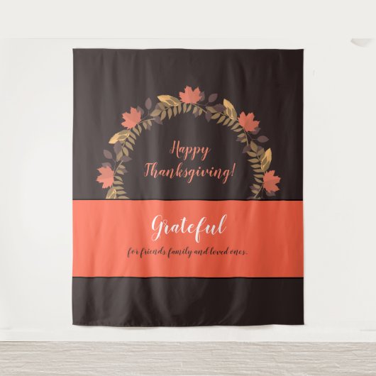 Oogstfeest Herfstbladeren Foto Achtergrond Wandkleed (Voorkant)