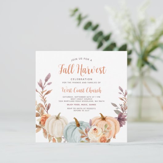 Oogstfeest, Herfstfeest, Herfst Gemeenschap  Kaart (Staand voorkant)