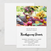 Oogstfeest herfsttafel kaart (Voorkant / Achterkant)