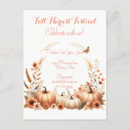 Oogstfeest in de herfst uitnodiging briefkaart