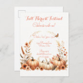 Oogstfeest in de herfst uitnodiging briefkaart (Voorkant / Achterkant)