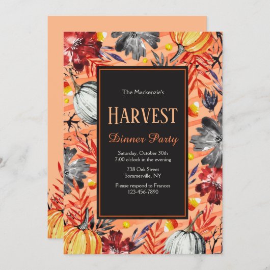 Oogstfeest Kaart (Voorkant / Achterkant)