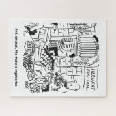 Oogstfeest Kerkdienst met Kerk Legpuzzel (Horizontaal)