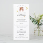 Oogstfeest Maaltijd Menu (Staand voorkant)
