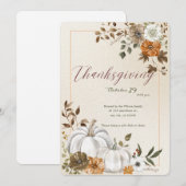 Oogstfeest Pompoen & Herfst Feestdagenkaart (Voorkant / Achterkant)