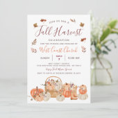 Oogstfeest Pompoenfeest, Herfstfeest Gemeenschap Kaart (Staand voorkant)