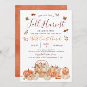 Oogstfeest Pompoenfeest, Herfstfeest Gemeenschap Kaart (Voorkant / Achterkant)