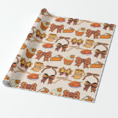 Oogstfeest Thema Cadeaupapier (Uitgerold)