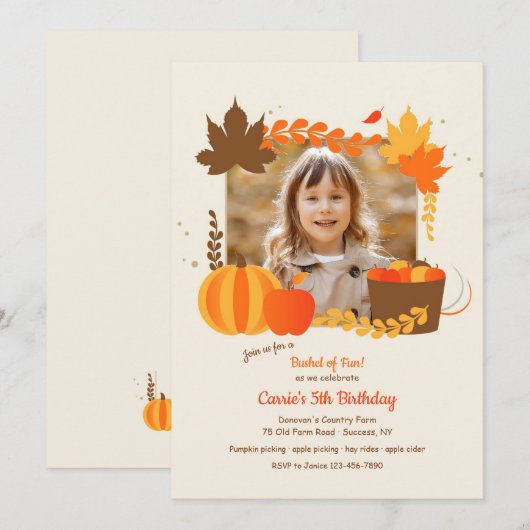 Oogstfoto in de herfst kaart (Voorkant / Achterkant)