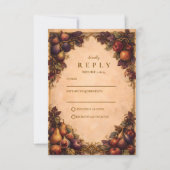 Oogstfruit Bruiloft Herfst RSVP Kaartje (Voorkant)