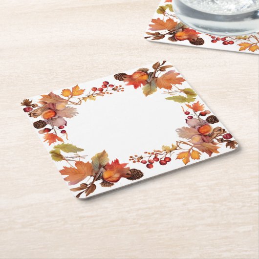 Oogstgloed: kransoogst kartonnen onderzetters (Schuin)