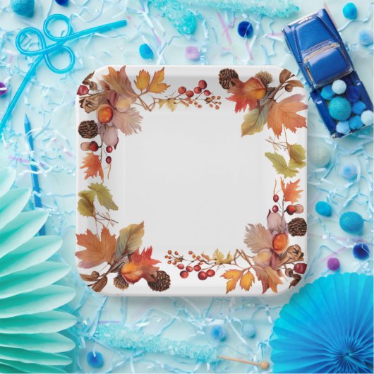 Oogstgloed: kransoogst papieren bordje (Feest)