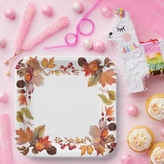 Oogstgloed: kransoogst papieren bordje (Feest)