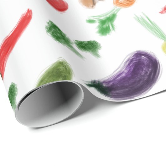 Oogstgroenten tomatenpaprika, paddenstoel c cadeaupapier (Rol Hoek)