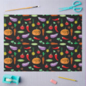 Oogstgroenten tomatenpaprika, paddenstoel c tissuepapier (Craft)