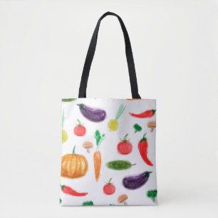 Oogstgroenten tomatenpaprika, paddenstoel c tote bag
