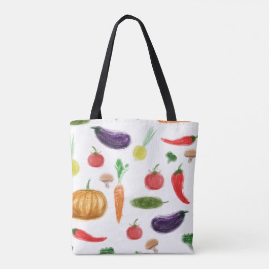 Oogstgroenten tomatenpaprika, paddenstoel c tote bag (Achterkant)