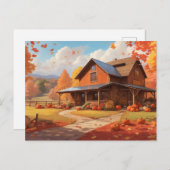 Oogsthuis - Thanksgiving Feestdagenkaart (Voorkant / Achterkant)