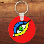 oogstijl Button Sleutelhanger (Voorkant)