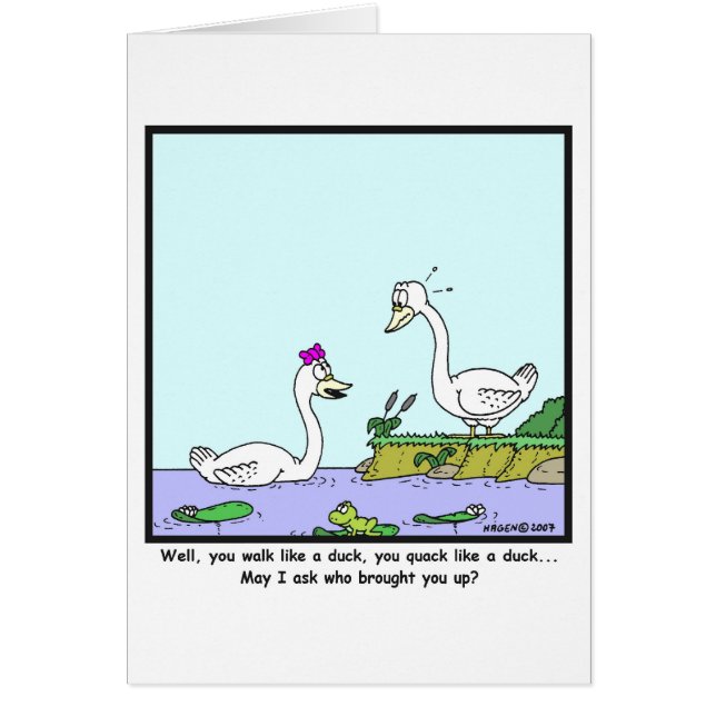 Oogstjes: Swan cartoon (Voorkant)