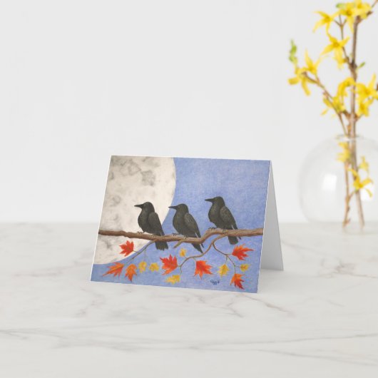Oogstkraaien Inspirerend Note Kaart (Gele Bloem)