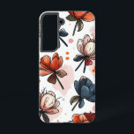 oogstkrans samsung galaxy hoesje<br><div class="desc">Diepe sinaasappels en marineblauwen vormen een gloeiende cirkelvormige krans van bloemen.</div>