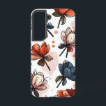 oogstkrans samsung galaxy hoesje<br><div class="desc">Diepe sinaasappels en marineblauwen vormen een gloeiende cirkelvormige krans van bloemen.</div>