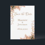 Oogstkrans Script Elegante Herfst Bruiloft Save The Date<br><div class="desc">Zo'n mooie eenvoudige elegante trouwuitnodiging.  Geweldig voor een herfst seizoen bruiloft.</div>