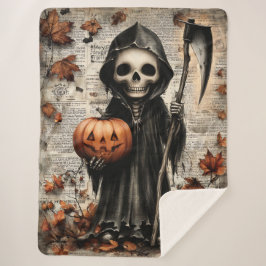 Oogstmaaier: het horloge van de lantaarnhouder sherpa deken