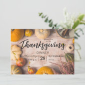 Oogstmaal Feest Pompoen Kaart (Staand voorkant)