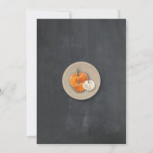 Oogstmaal Pompoenen Rustieke Krijtbord Uitnodiging (Achterkant)