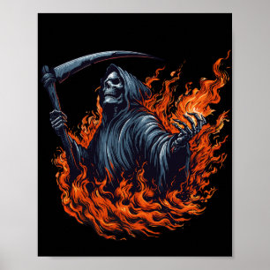 Oogstmaan op Vuur Poster