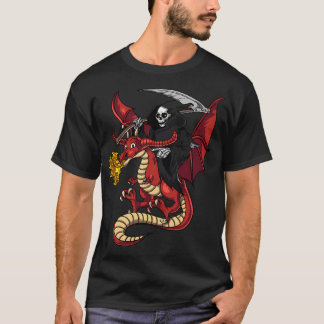 Oogstmaan rijdt op draak t-shirt