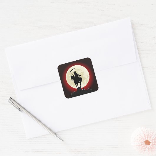 Oogstmaan Volle Maan Vierkante Sticker