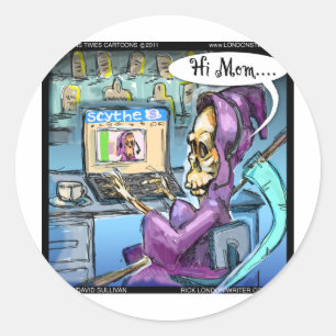 Oogstmaan & Zeis Grappige Cadeau Kaarten & T-shirt Ronde Sticker