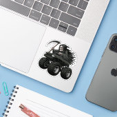 Oogstmaanstertruck sticker (Laptop met iPhone)