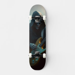 Oogstmachine die gitaar speelt persoonlijk skateboard