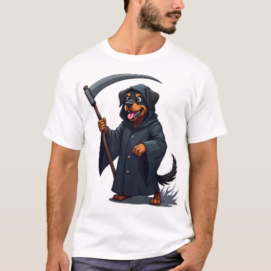 Oogstmachine Rottweiler Hond T-shirt (Voorkant)
