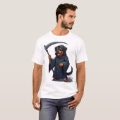 Oogstmachine Rottweiler Hond T-shirt (Voorkant volledig)