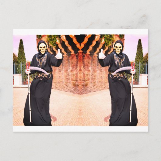 Oogstmachines van de dood briefkaart (Voorkant)