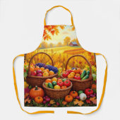 Oogstmanden, sinaasappel in de herfst, schort (Voorkant)