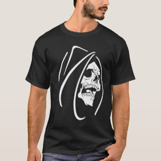 Oogstmansilhouet Gotische Doodskunst T-shirt