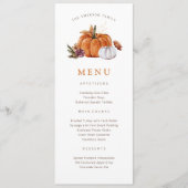 Oogstmenu met Pompoen voor Thanksgiving Menu (Voorkant)