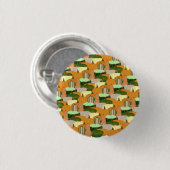 Oogstpatroon Herfstpompoen Ronde Button 3,2 Cm (Voorkant /achterkant)