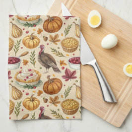  oogstpatroon van de Thanksgiving | rustieke Herfs Theedoek