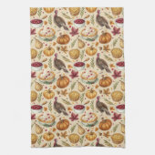  oogstpatroon van de Thanksgiving | rustieke Herfs Theedoek (Verticaal)