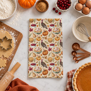 oogstpatroon van de Thanksgiving rustieke Herfs Theedoek