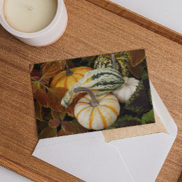 Oogstpompoen Thanksgiving-dineruitnodiging Feestdagen Kaart