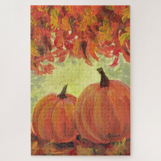 Oogstpompoenen #3 Herfst Bladeren Legpuzzel (Verticaal)