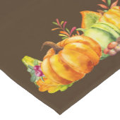 Oogstpompoenen, bladeren en olie korte tafelloper (Hoek)